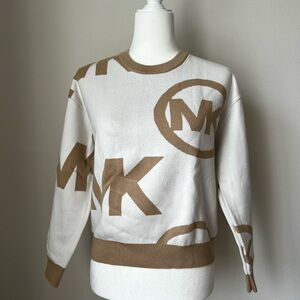 Michael Kors White and Tan Sweater